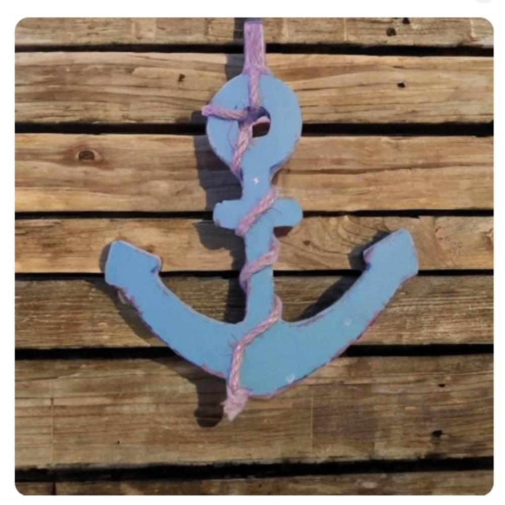 Nautical Blue Anchor Wall Decor